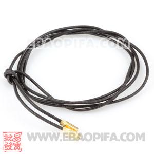 DIY黑色皮绳 925纯银欧洲珠皮绳链