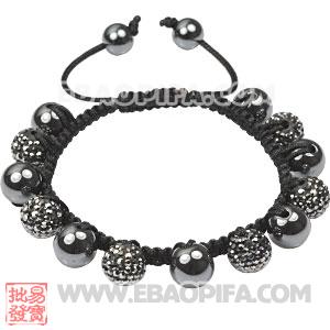 Fashion Tresor Bracelets with grey Czech Crystal and Hematite