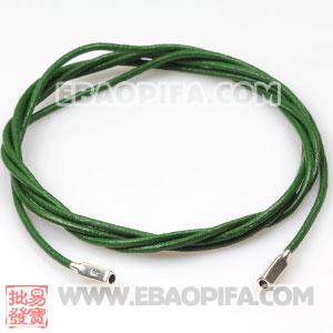 DIY绿色皮绳 批发 925纯银欧洲珠DIY皮绳链 可做 手链 项链 脚链 链长100cm