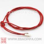 DIY红色皮绳 925纯银欧洲珠皮绳链