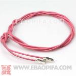 DIY粉红皮绳 925纯银欧洲珠皮绳链
