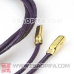 DIY紫色皮绳 批发 925纯银欧洲珠DIY皮绳链 可做 手链 项链 脚链 链长100cm