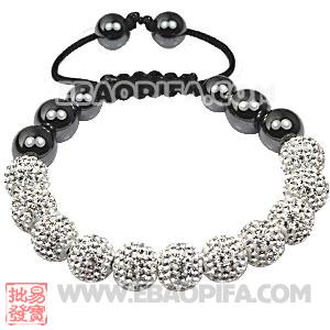 2011 Latest Tresor Sambarla Style Bracelets with white Czech Crystal Bead and Hematite