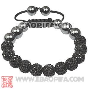 2011 Latest Tresor Sambarla Style Bracelets with Black Czech Crystal Bead and Hematite