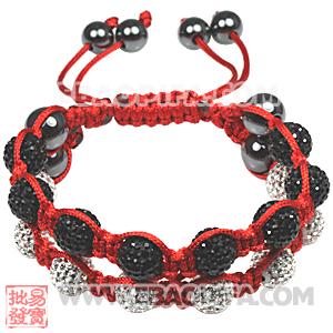 Fashion Handmade Tresor Bracelets with pave Czech Crystal and Hematite beads 