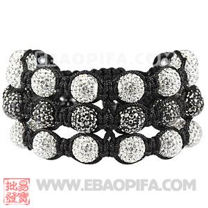 Fashion Handmade Tresor Bracelets With Pave Czech Crystal and Hematite 