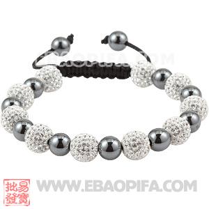 Tresor Czech Crystal Bead Sambarla Style Bracelets With Hematite