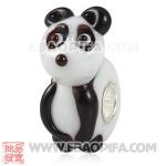熊猫珠子 精品图案 925纯银直通管琉璃珠 欧洲琉璃珠 动物 心型 花朵 琉璃珠