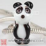 熊猫珠子 精品图案 925纯银直通管琉璃珠 欧洲琉璃珠 动物 心型 花朵 琉璃珠