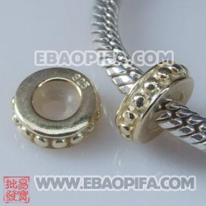 圆点定位圆珠 925纯银 潘多拉风格定位珠 间隔珠 欧洲大牌款式珠子