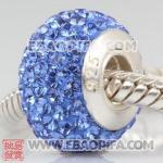 蓝色奥钻珠子 批发进口奥地利水钻点钻珠 925纯银螺纹管点钻珠