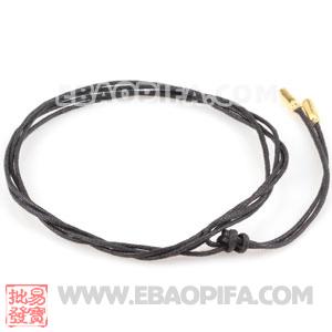 DIY黑色皮绳 925纯银欧洲珠尼龙绳绳链