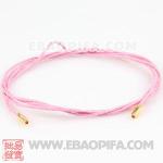 DIY粉色皮绳 批发 925纯银欧洲珠DIY尼龙绳链 可做 手链 项链 脚链 链长100cm