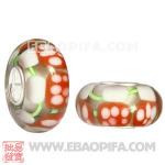 蘑菇精品图案珠子 925纯银直通管琉璃珠 欧洲琉璃珠 动物 心型 花朵 琉璃珠