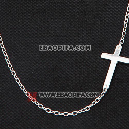 批发46cm 十字架925纯银项链 兼容欧洲DIY珠子