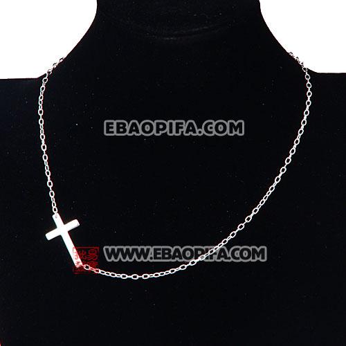 批发46cm 十字架925纯银项链 兼容欧洲DIY珠子