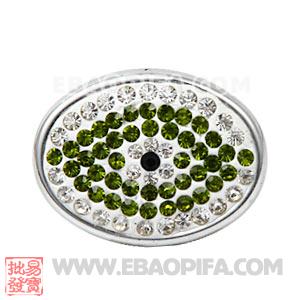 Wholesale Handmade CCB Pave Crystal Evil Eye Charms For Bracelet 