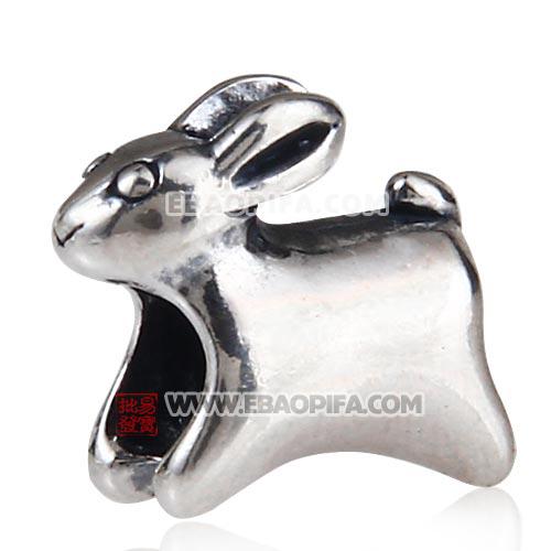 小兔子925纯银珠子 厂家直销生产批发 欧美大牌饰品