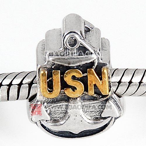 美国海军标志925纯银珠子厂家生产直销批发