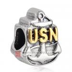 美国海军标志925纯银珠子