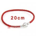 红色20cm进口皮绳手链