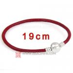 红色19cm牛皮绳手链