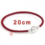 红色20cm牛皮绳手链
