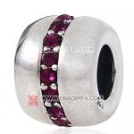 紫色进口奥钻圆环925纯银珠子